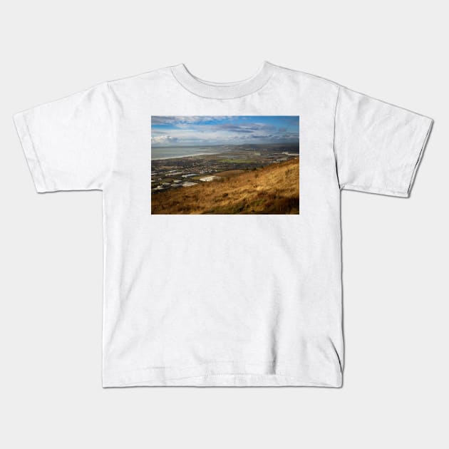 Port Talbot from Mynydd Dinas - 2014 Kids T-Shirt by SimplyMrHill